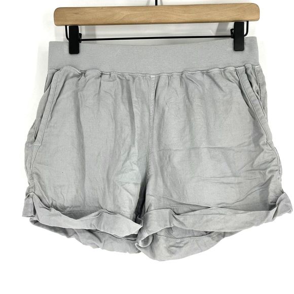 Faherty Pants - Faherty Shorts Size Medium Womens Gray Arlie Day Shorts Linen Cuffed Pull On